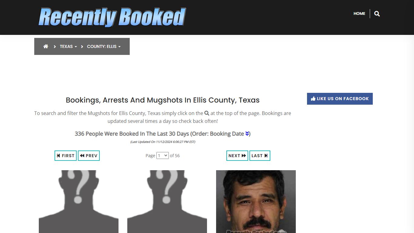 Bookings, Arrests and Mugshots in Ellis County, Texas - Recently Booked