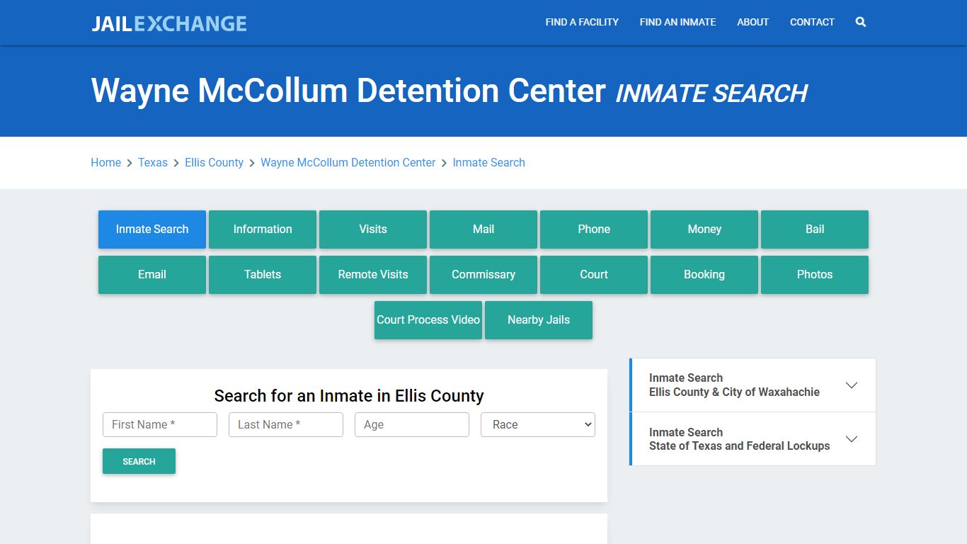 Wayne McCollum Detention Center Inmate Search - Jail Exchange